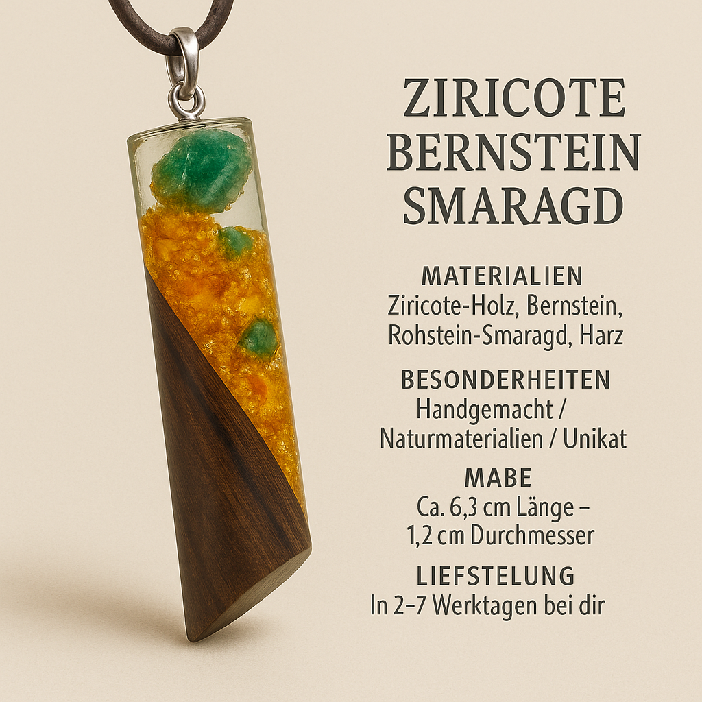 Ziricote · Bernstein · Smaragd-Rohstein