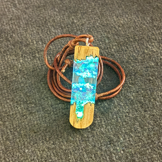 Olivenholz - Geplatzte Meerjungfrau - Opal Olivenholz