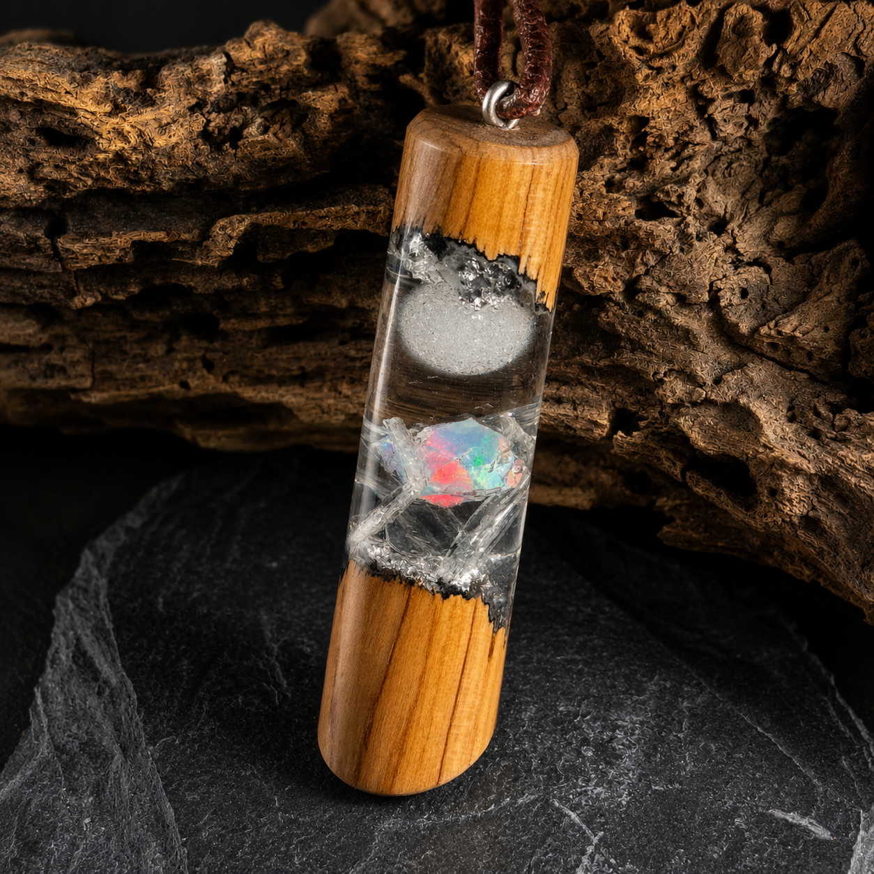 Olivenholz - Welo Opal - Saphir