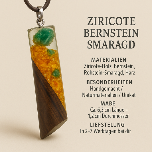 Ziricote · Bernstein · Smaragd-Rohstein