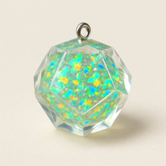 HoloMotion Cube Anhänger D12 - Transparent