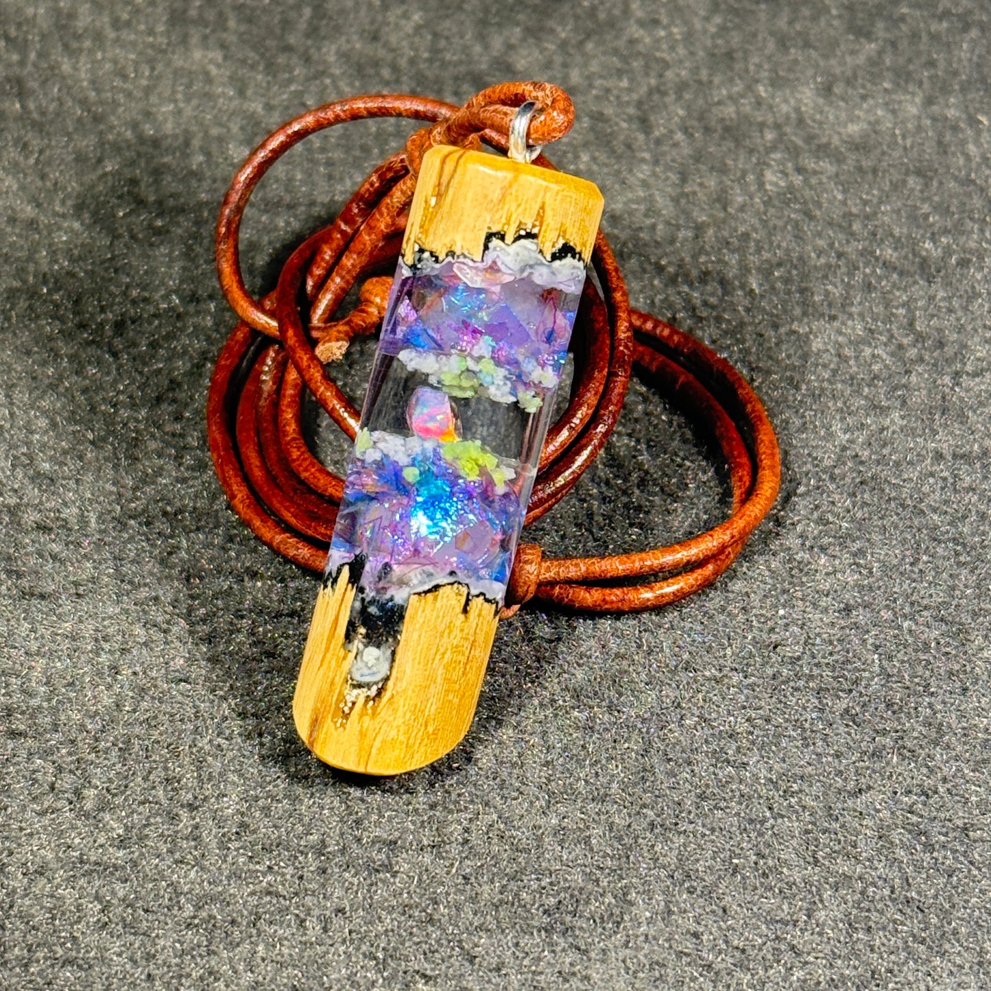 Olivenholz - Geplatzte Meerjungfrau - Opal Olivenholz