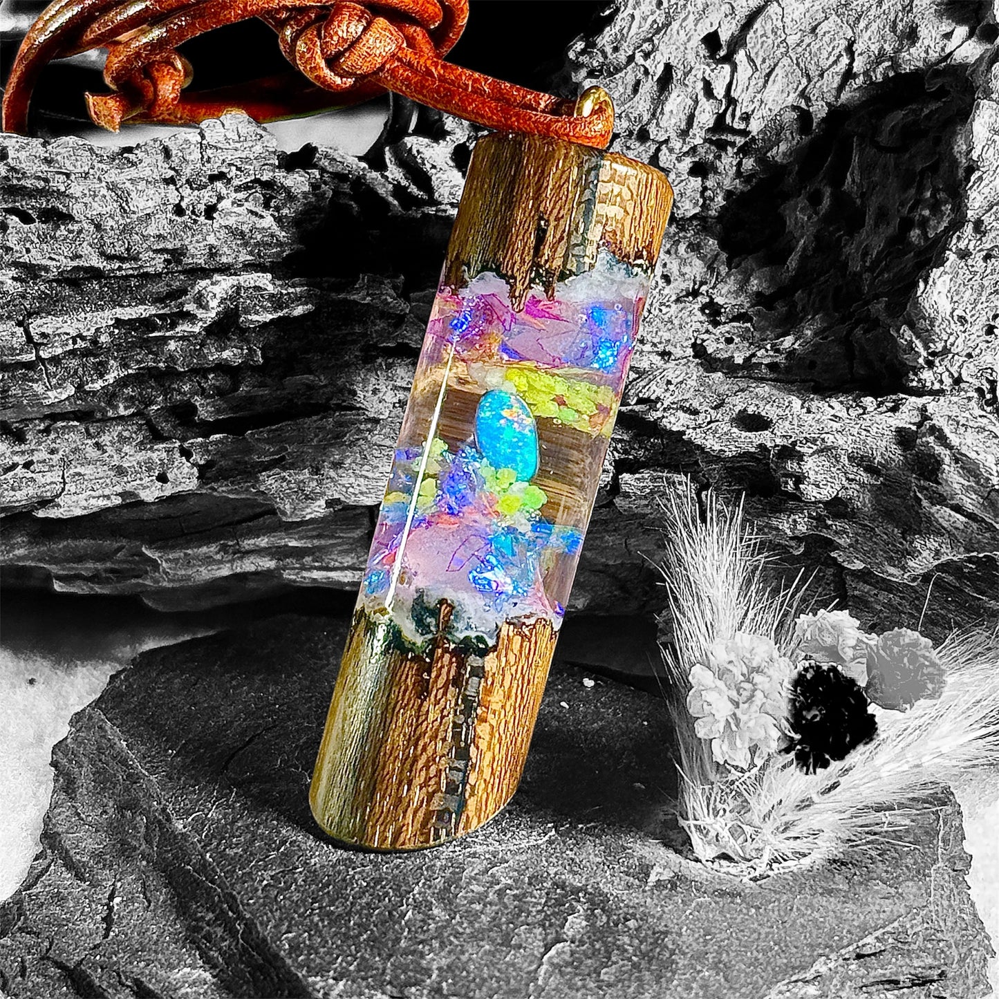 Ziricote und Purple Welo-Opal