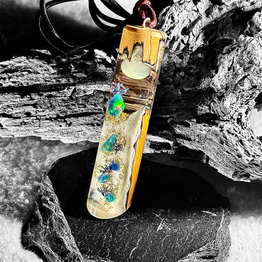 Olivenholz - Schwarzer Opal